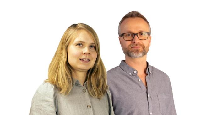 Projektledarna vid Novia Ulrika och Benjamin